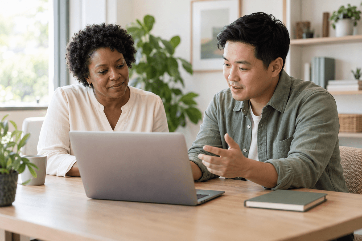 Two illustrative agency coordinators planning their work