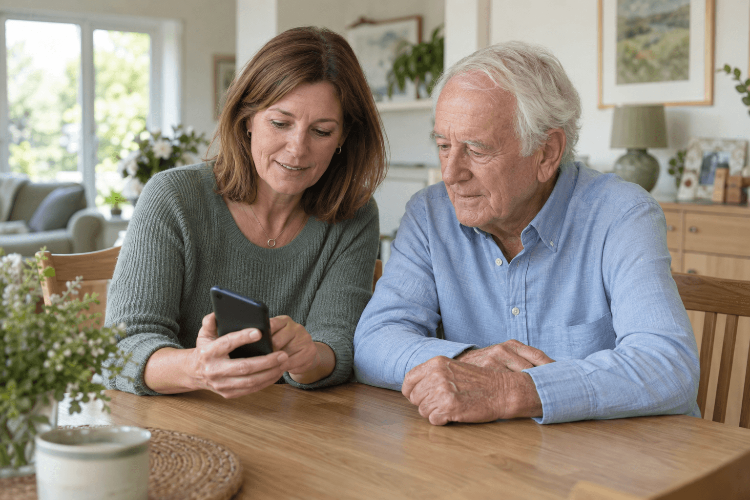An illustrative family considering the care ahead